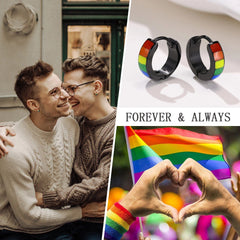 Rainbow Earrings for unpierced  Ears
