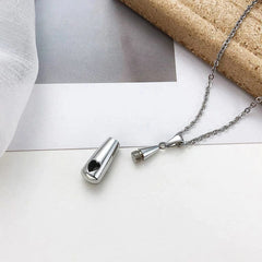 Teardrop Ashes Cremation Women Necklace