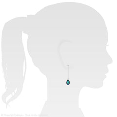 Sapphire Toned Drop Earrings