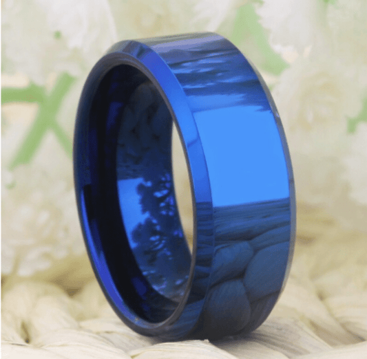 Tungsten Blue Wedding Ring