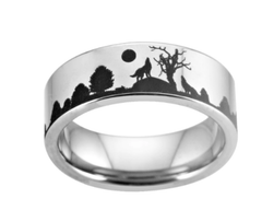 Tungsten Silver Wedding Ring