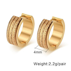 Stainless Steel Gold Huggie Earrings