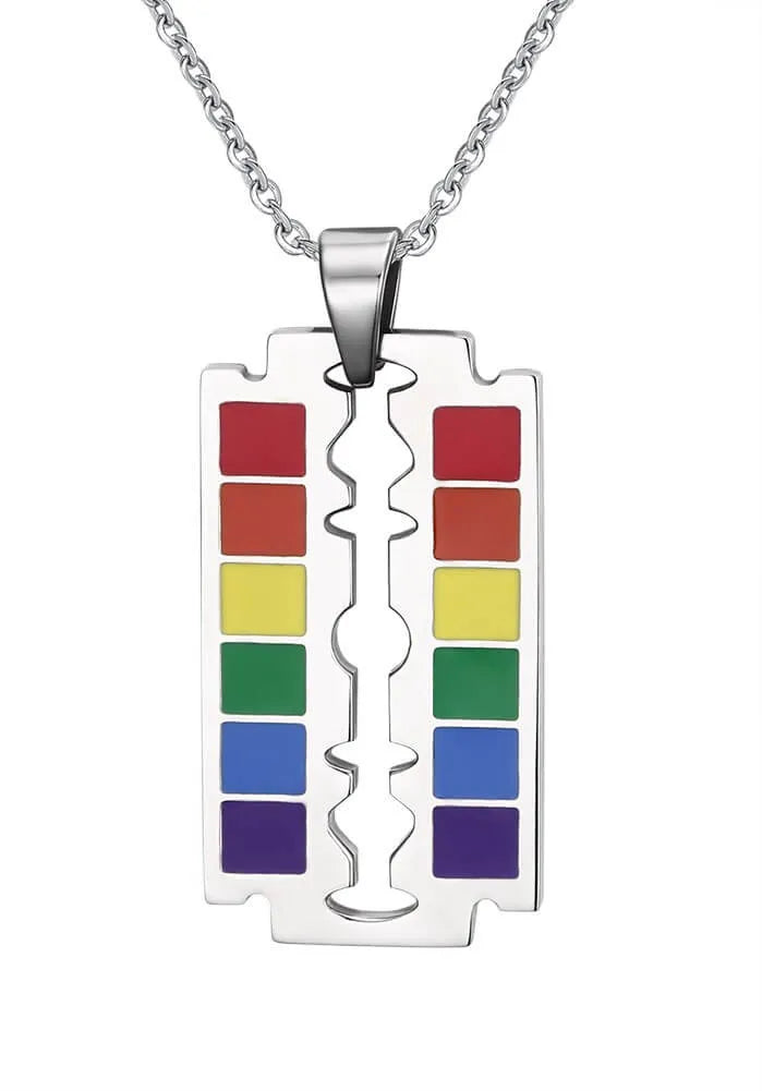 Steel Rainbow Razor Blade