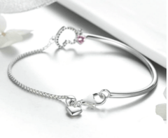 Sterling Silver Heart Bracelet for Women