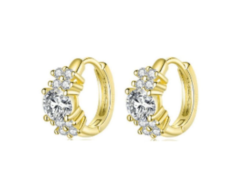 Sparkling Gold Hoop Earrings