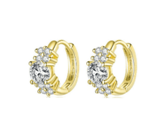 Sparkling Gold Hoop Earrings