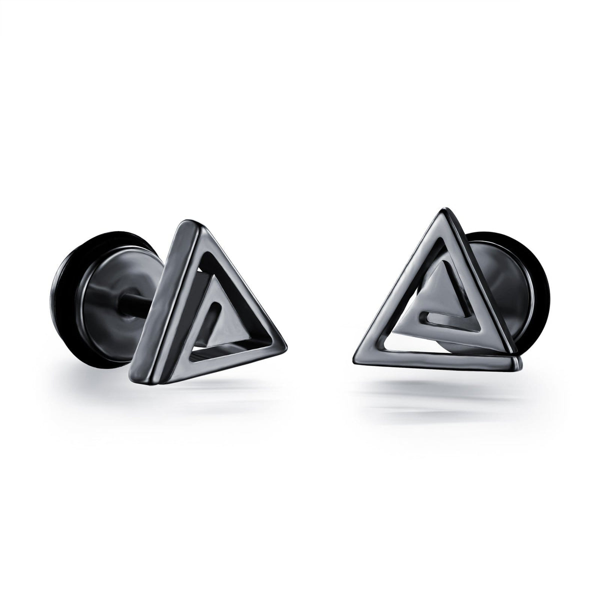 Stainless Steel Black Earrings