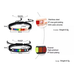 Stainless Steel Rainbow Bracelet