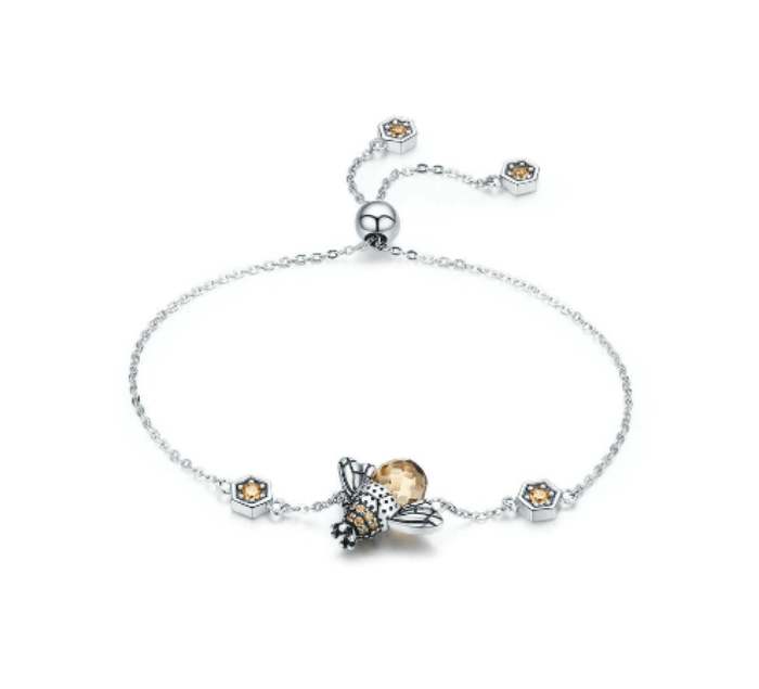 Silver Honey Bee Bracelet 