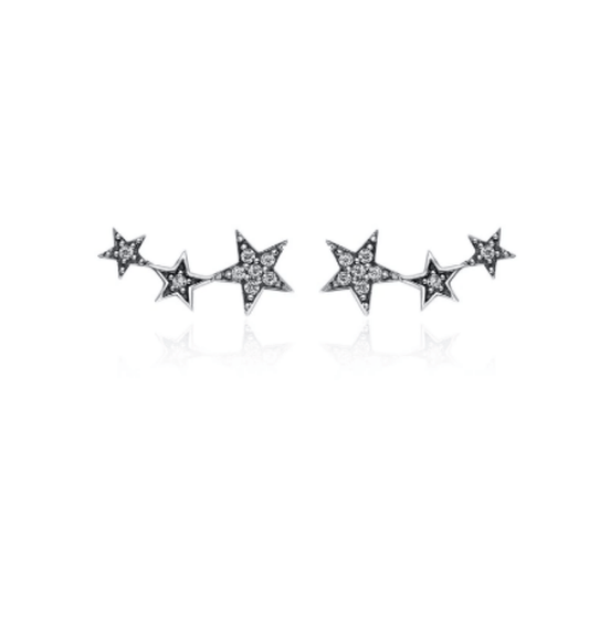 Silver Star Earrings