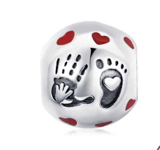 Silver Footprint Charm