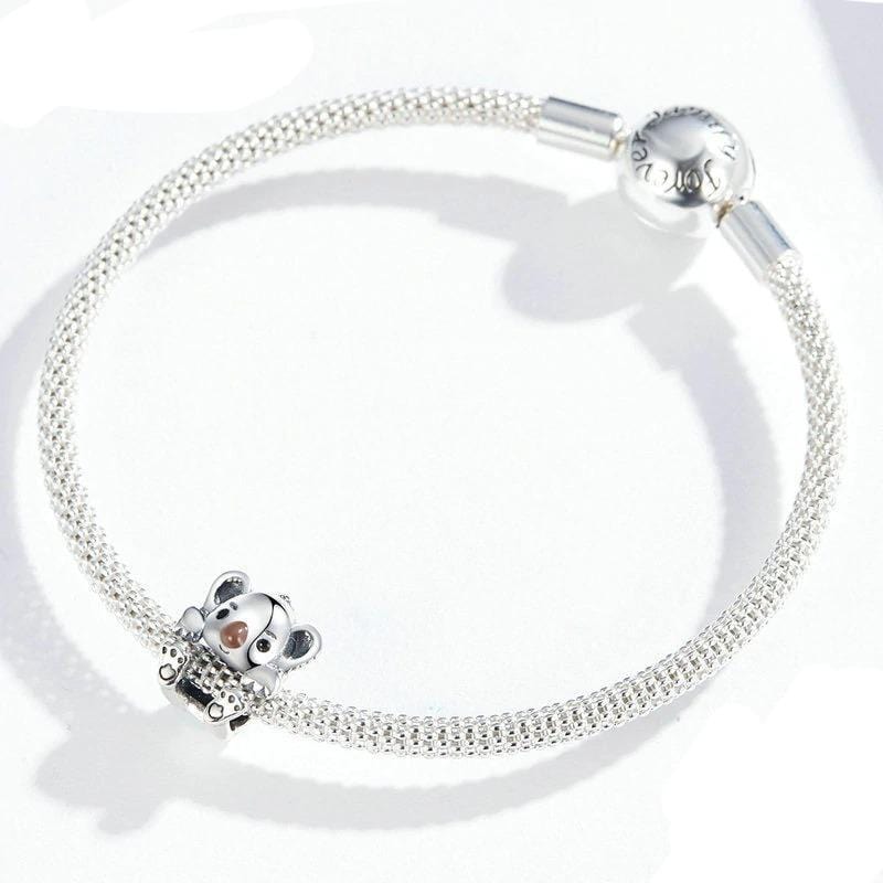 silver baby koala charm