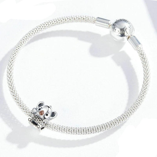 silver baby koala charm