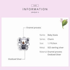silver koala charm