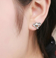 Silver Koala Earrings