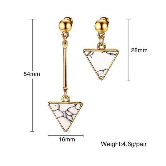 Stainless Steel Gold Drop Earrings