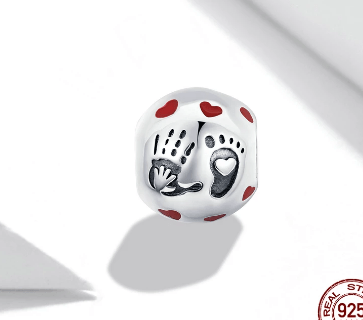 Silver Footprint Charm