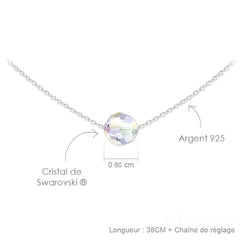 Silver Choker White  Swarovski Crystal
