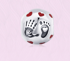 Silver Footprint Charm