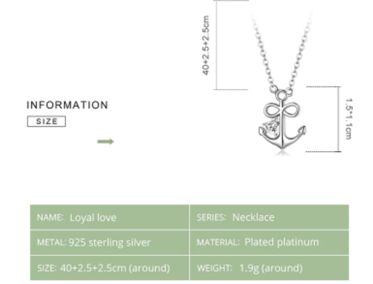 Silver Anchor Necklace