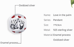 Silver Footprint Charm