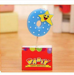 Star Birthday Candle Numbers - Blue