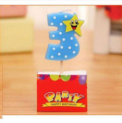 Star Birthday Candle Numbers - Blue