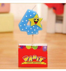 Star Birthday Candle Numbers - Blue