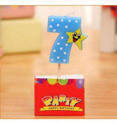 Star Birthday Candle Numbers - Blue