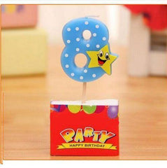 Star Birthday Candle Numbers - Blue