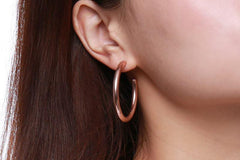 Stainless Steel 4Mm Hoop Earrings