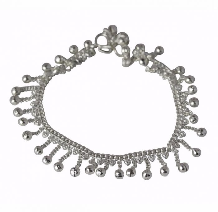 4 x Silver Fashion Anklets ( Assorted Pieces Set)