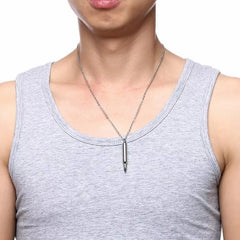 Stainless Steel Bullet Necklace