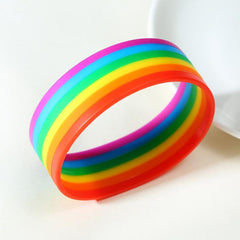Silicone Gay Pride Rainbow Bracelet
