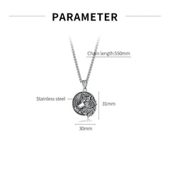Steel Wolf Necklace