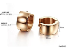 Stainless Steel Rose Gold Hoop Earring