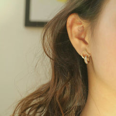 Stainless Steel Rose Gold Drop Earrings