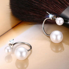 Stainless Steel Pearl Stud Earrings