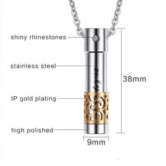 Steel Cremation Necklace