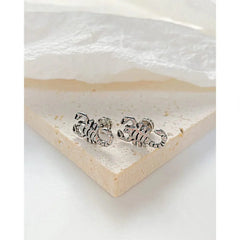 Steel Scorpion Stud Earrings