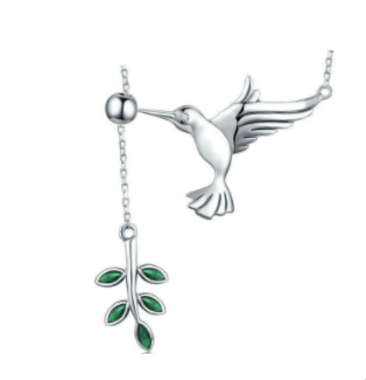 Silver Bird Dangle Necklace