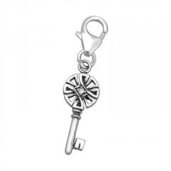 Silver Key Charm