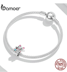 Silver Cat Charm for Bracelet
