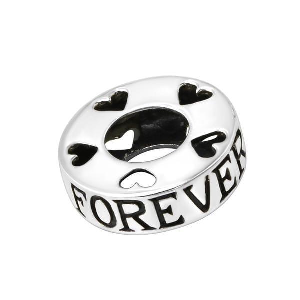 Silver Heart Forever Charm Bead