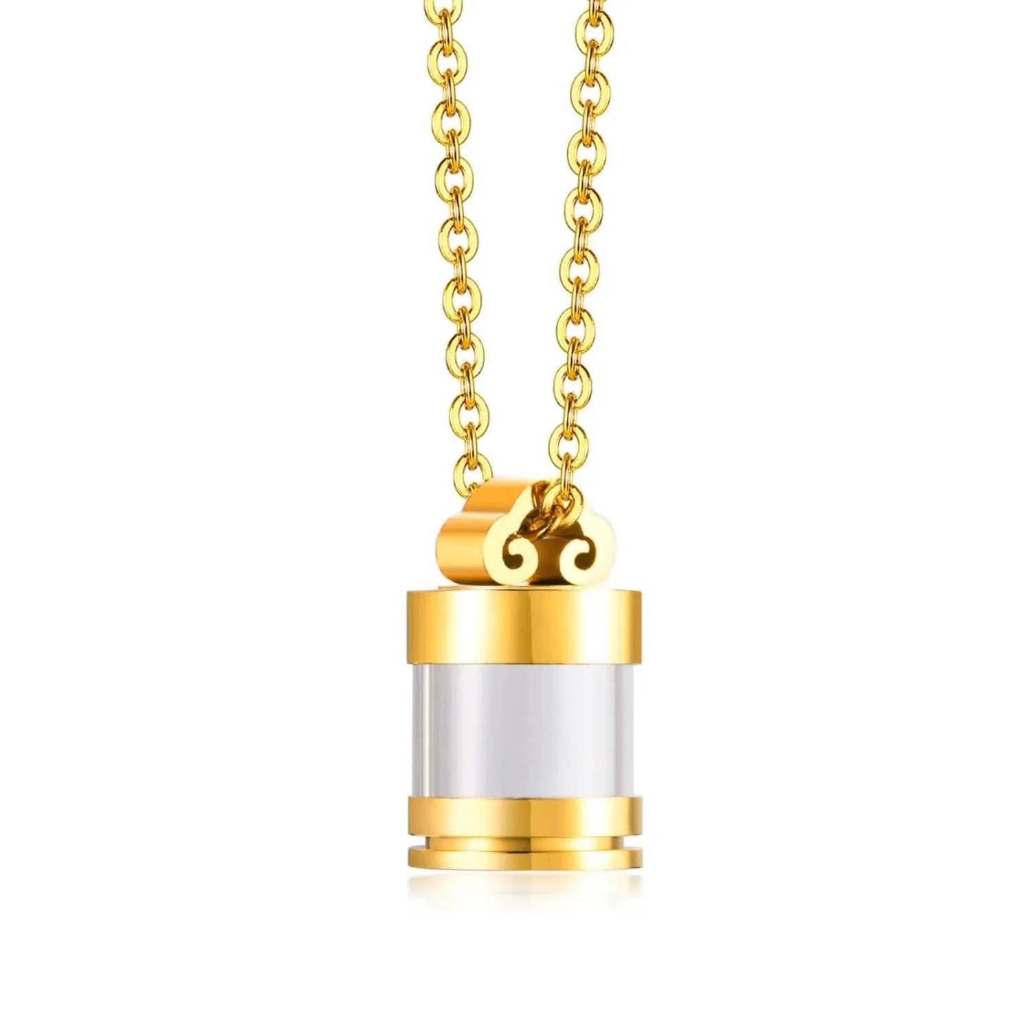 Steel Cremation Ashes Pendant Necklace