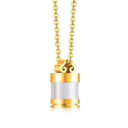 Steel Cremation Ashes Pendant Necklace