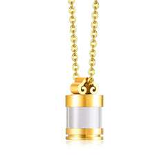 Steel Cremation Ashes Pendant Necklace