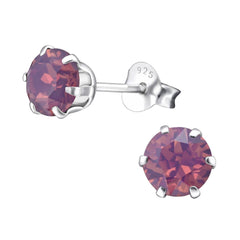 Silver Birthstone Earrings