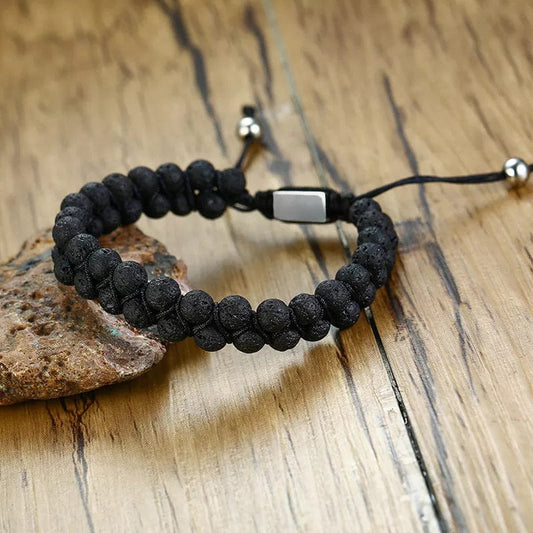 Volcanic Stone Bead Bracelet