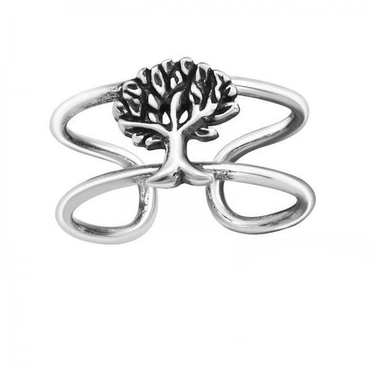 Silver Tree Ear Cuff